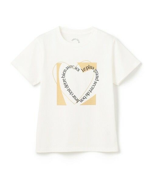 UNFILO/アンフィーロ 【110-150cm】CLEAN Tee(UNISEX) オフ[ゴールドハート] 150