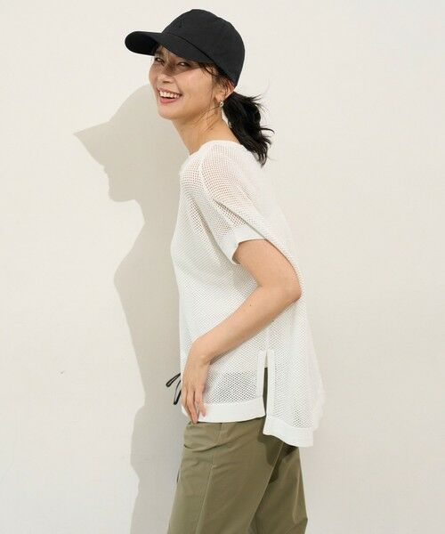 UNFILO / アンフィーロ ニット・セーター | メッシュ ハーフスリーブ ニット | 詳細1