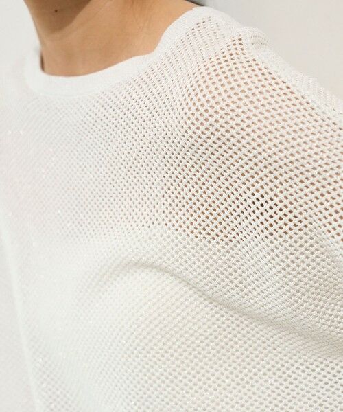 UNFILO / アンフィーロ ニット・セーター | メッシュ ハーフスリーブ ニット | 詳細3