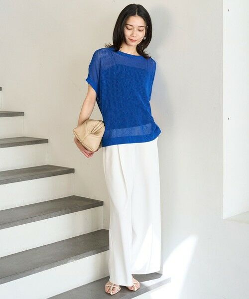 UNFILO / アンフィーロ ニット・セーター | メッシュ ハーフスリーブ ニット | 詳細9