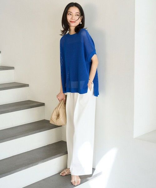 UNFILO / アンフィーロ ニット・セーター | メッシュ ハーフスリーブ ニット | 詳細10