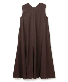 UNFILO / アンフィーロ ロング・マキシ丈ワンピース | リネンレーヨン ノースリーブワンピース