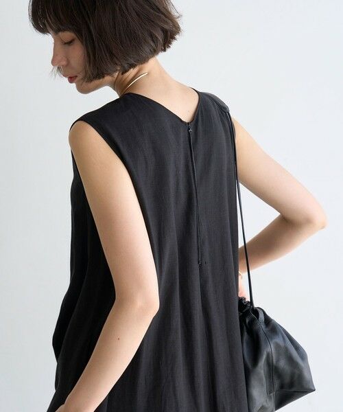 UNFILO / アンフィーロ ロング・マキシ丈ワンピース | リネンレーヨン ノースリーブワンピース | 詳細11