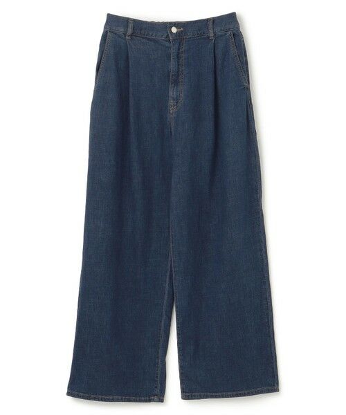 UVカット/遮熱】UNFILO DENIM LIGHT タックワイドパンツ