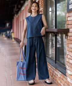 UNFILO / アンフィーロ デニムパンツ | UNFILO DENIM LIGHT タックワイドパンツ