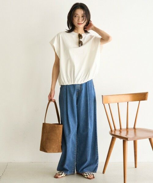 UNFILO / アンフィーロ デニムパンツ | UNFILO DENIM LIGHT タックワイドパンツ | 詳細2