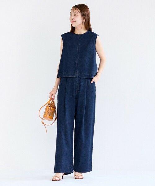 最終お値下げ❣️UNFILO DENIM LIGHT タックワイドパンツ UNFILO｜【UVカット/遮熱】UNFILO DENIM LIGHT タックワイド