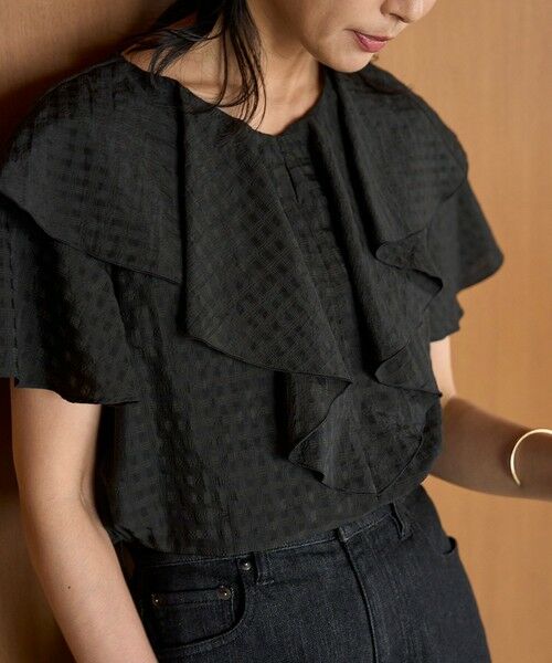 UNFILO / アンフィーロ シャツ・ブラウス | ライトシアー ラッフルブラウス | 詳細8