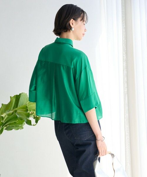 UNFILO / アンフィーロ シャツ・ブラウス | ライトシアー クロップドシャツ | 詳細2