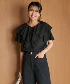 UNFILO / アンフィーロ シャツ・ブラウス | ライトシアー ラッフルブラウス