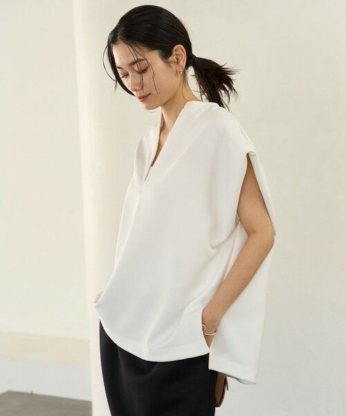 UNFILO / アンフィーロ カットソー | BEAUTY FORM JERSEY Light キーネックトップス | 詳細1