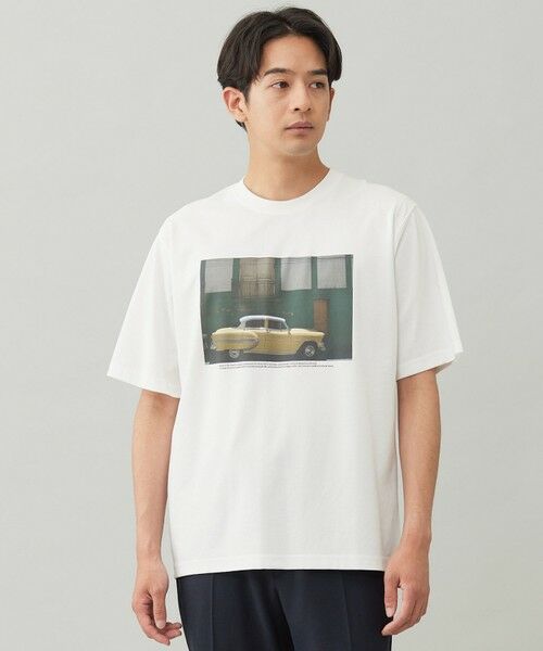 UNFILO/アンフィーロ 【接触冷感/UVケア】スマートストレッチ PHOTO TEE オフホワイト×イエロー M UNFILO/アンフィーロ 【接触冷感/UVケア】スマートストレッチ PHOTO TEE オフホワイト×イエロー M