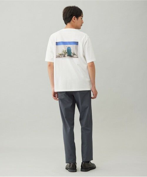 UNFILO/アンフィーロ 【接触冷感/UVケア】スマートストレッチ PHOTO TEE オフホワイト×ブルー XL UNFILO/アンフィーロ 【接触冷感/UVケア】スマートストレッチ PHOTO TEE オフホワイト×ブルー XL