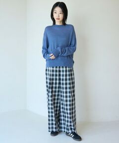 UNFILO / アンフィーロ その他パンツ | シアー オンブレーチェック ワイドパンツ