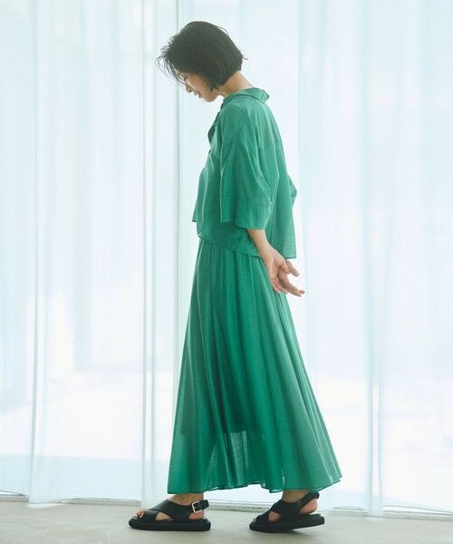 UNFILO / アンフィーロ ミニ・ひざ丈スカート | ライトシアー フレアスカート | 詳細1