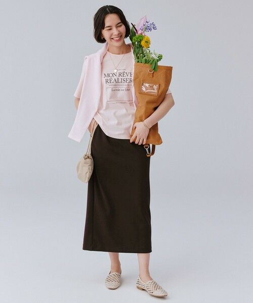 UNFILO / アンフィーロ ミニ・ひざ丈スカート | BEAUTY FORM JERSEY Light Iラインスカート | 詳細5