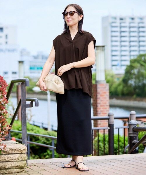 UNFILO / アンフィーロ ミニ・ひざ丈スカート | BEAUTY FORM JERSEY Light Iラインスカート | 詳細14