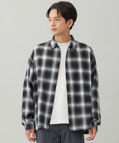 UNFILO / アンフィーロ シャツ・ブラウス | 【男女兼用】エアリーシアー オンブレシャツ | 詳細1