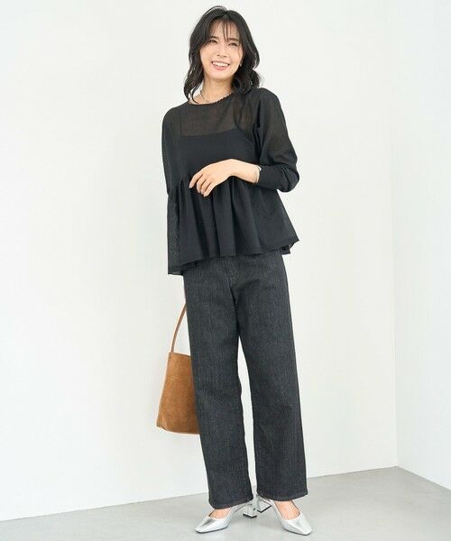 UNFILO / アンフィーロ ニット・セーター | シアー ペプラムニット | 詳細8