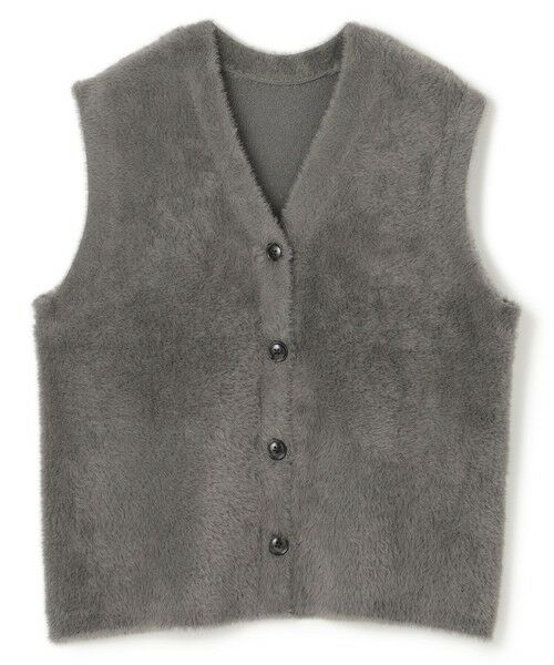 UNFILO / アンフィーロ ベスト | ナイロンシャギー カーディガン ベスト | 詳細6