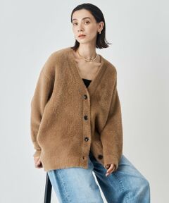 UNFILO / アンフィーロ カーディガン・ボレロ | ナイロンシャギー Vネックカーディガン