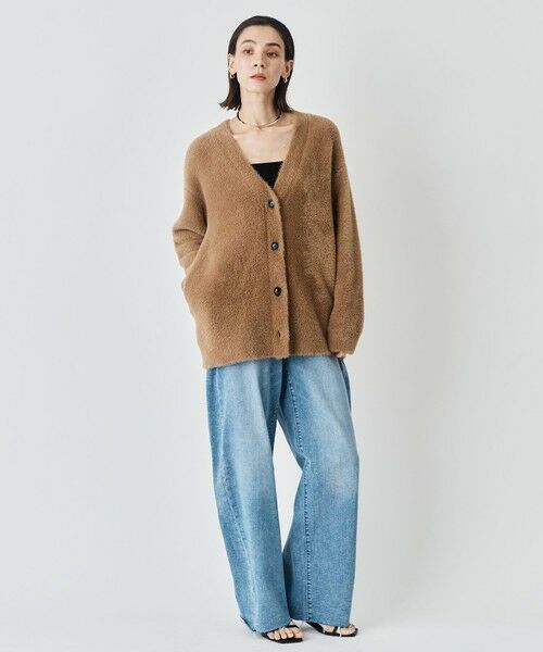 UNFILO / アンフィーロ カーディガン・ボレロ | ナイロンシャギー Vネックカーディガン | 詳細4