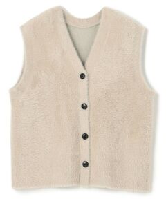 UNFILO / アンフィーロ ベスト | ナイロンシャギー カーディガン ベスト