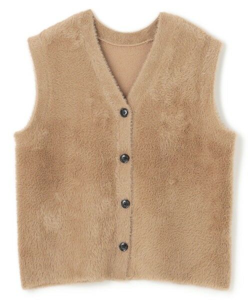 UNFILO / アンフィーロ ベスト | ナイロンシャギー カーディガン ベスト | 詳細3