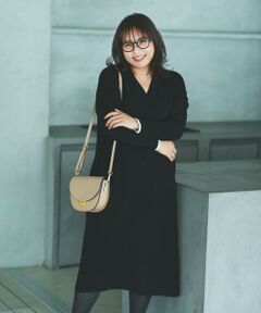 UNFILO / アンフィーロ ミニ丈・ひざ丈ワンピース | 【野呂佳代さん着用】マイビューティニット Ｖネックワンピース