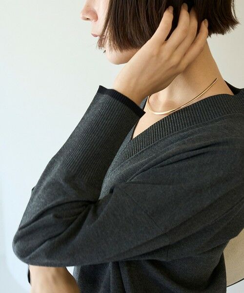 UNFILO / アンフィーロ ミニ丈・ひざ丈ワンピース | 【野呂佳代さん着用】マイビューティニット Ｖネックワンピース | 詳細2