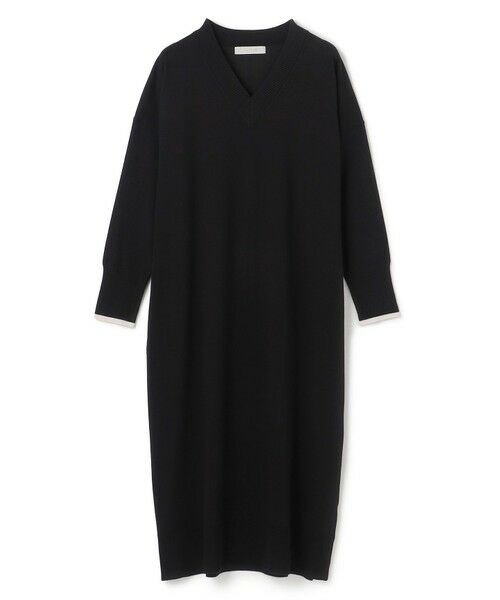 UNFILO/アンフィーロ 【WEB限定】マイビューティニット Ｖネックワンピース ブラック XL