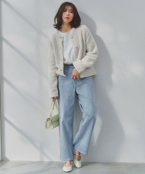 UNFILO / アンフィーロ デニムパンツ | 【UNFILO DENIM/新色追加】撥水ストレッチ ルーズワイドデニム(【NEW】アイスブルー)