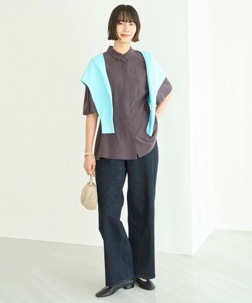 UNFILO/アンフィーロ 【UNFILO DENIM】撥水 ルーズワイドデニム インディゴ XL UNFILO/アンフィーロ 【UNFILO DENIM】撥水 ルーズワイドデニム インディゴ XL
