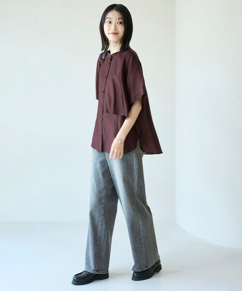 UNFILO/アンフィーロ 【UNFILO DENIM】撥水 ルーズワイドデニム グレー XL UNFILO/アンフィーロ 【UNFILO DENIM】撥水 ルーズワイドデニム グレー XL