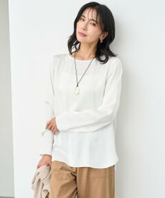 UNFILO / アンフィーロ シャツ・ブラウス | サテン レイヤードブラウス