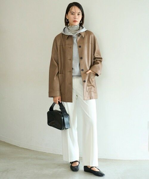 UNFILO / アンフィーロ その他アウター | 【洗える】フェイクレザー ジャケット | 詳細8