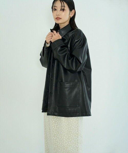 UNFILO / アンフィーロ その他アウター | 【洗える】フェイクレザー ジャケット | 詳細21