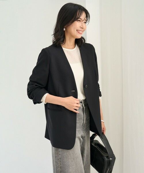 UNFILO / アンフィーロ ノーカラージャケット | BEAUTY MOVE ノーカラージャケット | 詳細1