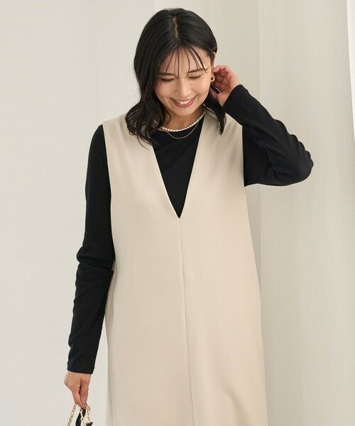 UNFILO / アンフィーロ カットソー | コットンカシミヤ クルーネックカットソー(ブラック)