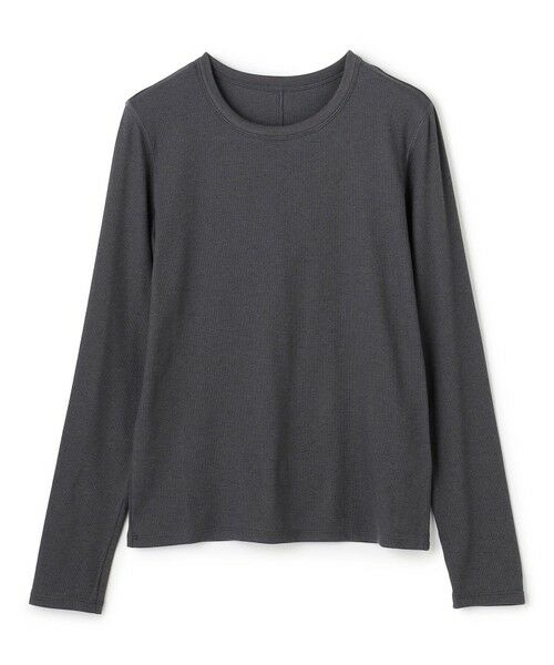 UNFILO / アンフィーロ カットソー | コットンカシミヤ クルーネックカットソー(チャコール)