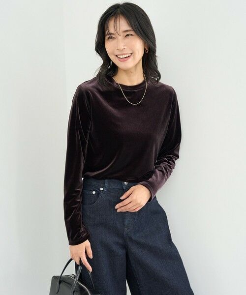 UNFILO / アンフィーロ カットソー | ストレッチ ベロアロンT | 詳細7