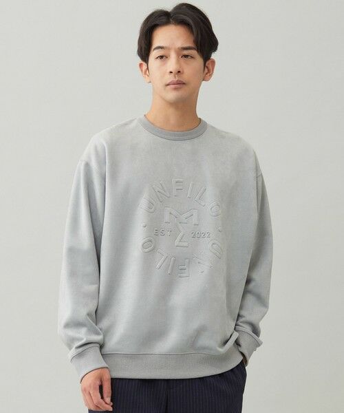 UNFILO / アンフィーロ カットソー | 【男女兼用】クリーンスエード エンボスロゴ クルー | 詳細2