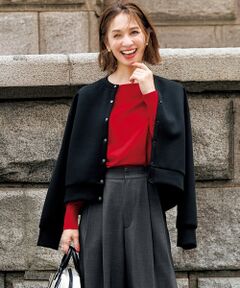 UNFILO / アンフィーロ カーディガン・ボレロ | 【野呂佳代さん着用】BEAUTY FORM JERSEY スナップカーディガン