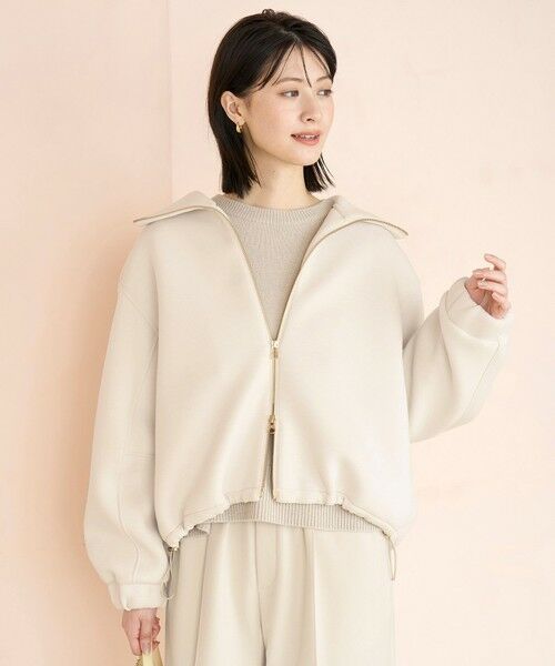 UNFILO / アンフィーロ ブルゾン | 【野呂佳代さん着用】BEAUTY FORM JERSEY+ ZIPブルゾン | 詳細2