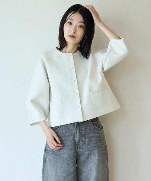 UNFILO / アンフィーロ カーディガン・ボレロ | BEAUTY FORM KNIT パールボタン カーディガン | 詳細2