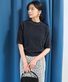 UNFILO / アンフィーロ ニット・セーター | ベロアモール ハーフスリーブニット