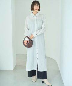 UNFILO / アンフィーロ ミニ丈・ひざ丈ワンピース | ポプリン シャツワンピース