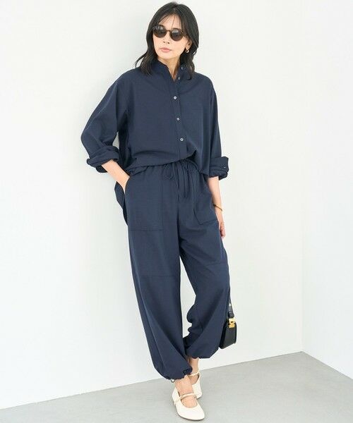 UNFILO / アンフィーロ その他パンツ | ライトフランネル イージーパンツ(ネイビー)