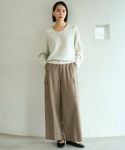 UNFILO / アンフィーロ カーゴパンツ | ウールライク カーゴワイドパンツ | 詳細5