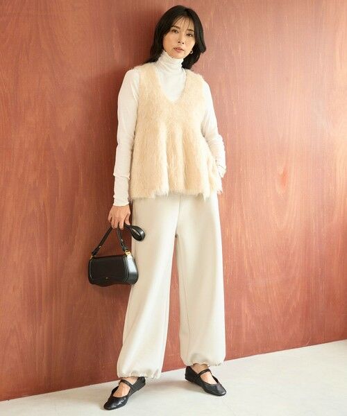 UNFILO/アンフィーロ 【軽量/ストレッチ】BEAUTY FORM JERSEY イージーパンツ グレージュ XL UNFILO/アンフィーロ 【軽量/ストレッチ】BEAUTY FORM JERSEY イージーパンツ グレージュ XL